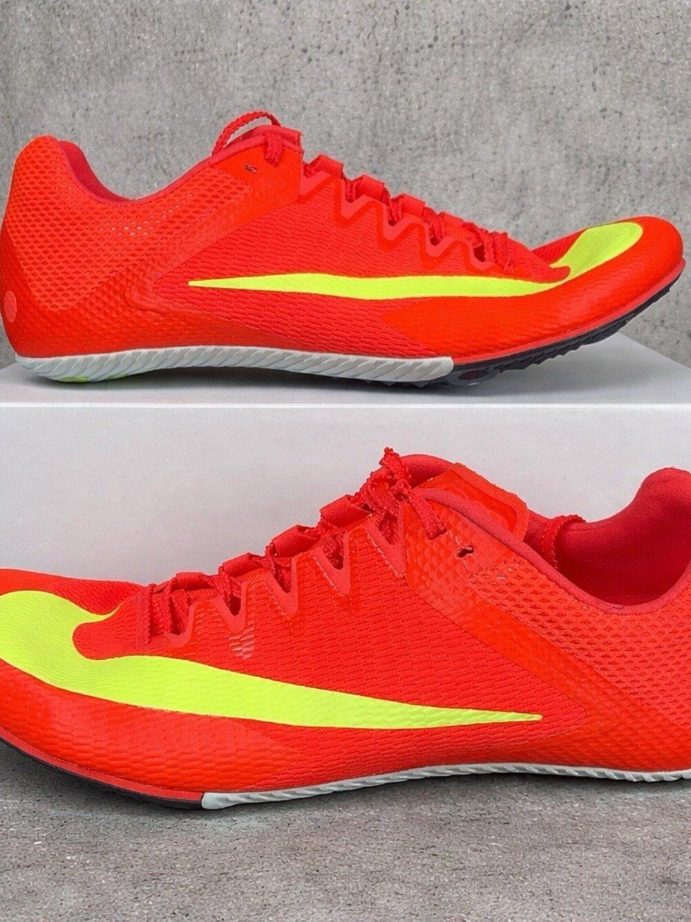 SIZE 9 MENS - Nike Zoom Rival Sprint Track Spikes Elite Red Volt NEW FZ9663-600